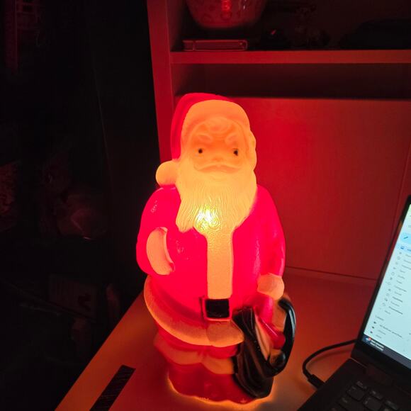 1968 Empire Plastics Blow mold 13" Santa with toy bag - Picture 5 of 5